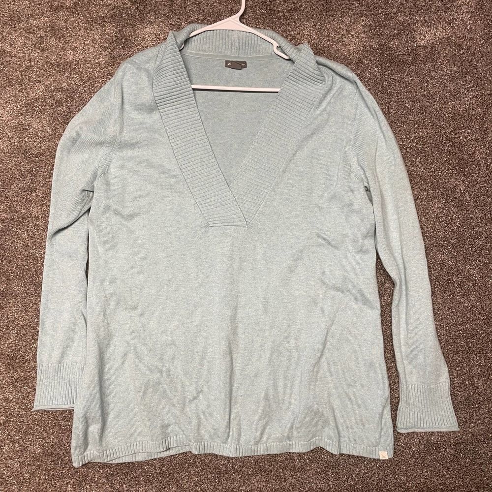 Eddie Bauer Sweater Womens 2XL V Neck Pullover Cotton Nylon